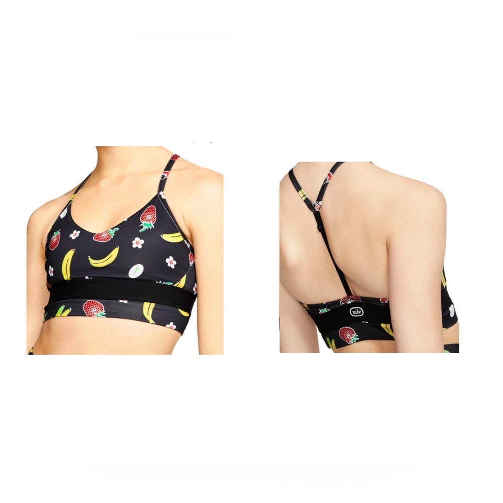 Nike Indy Dri Fit Fruit Printed Sports Bra Size Medium